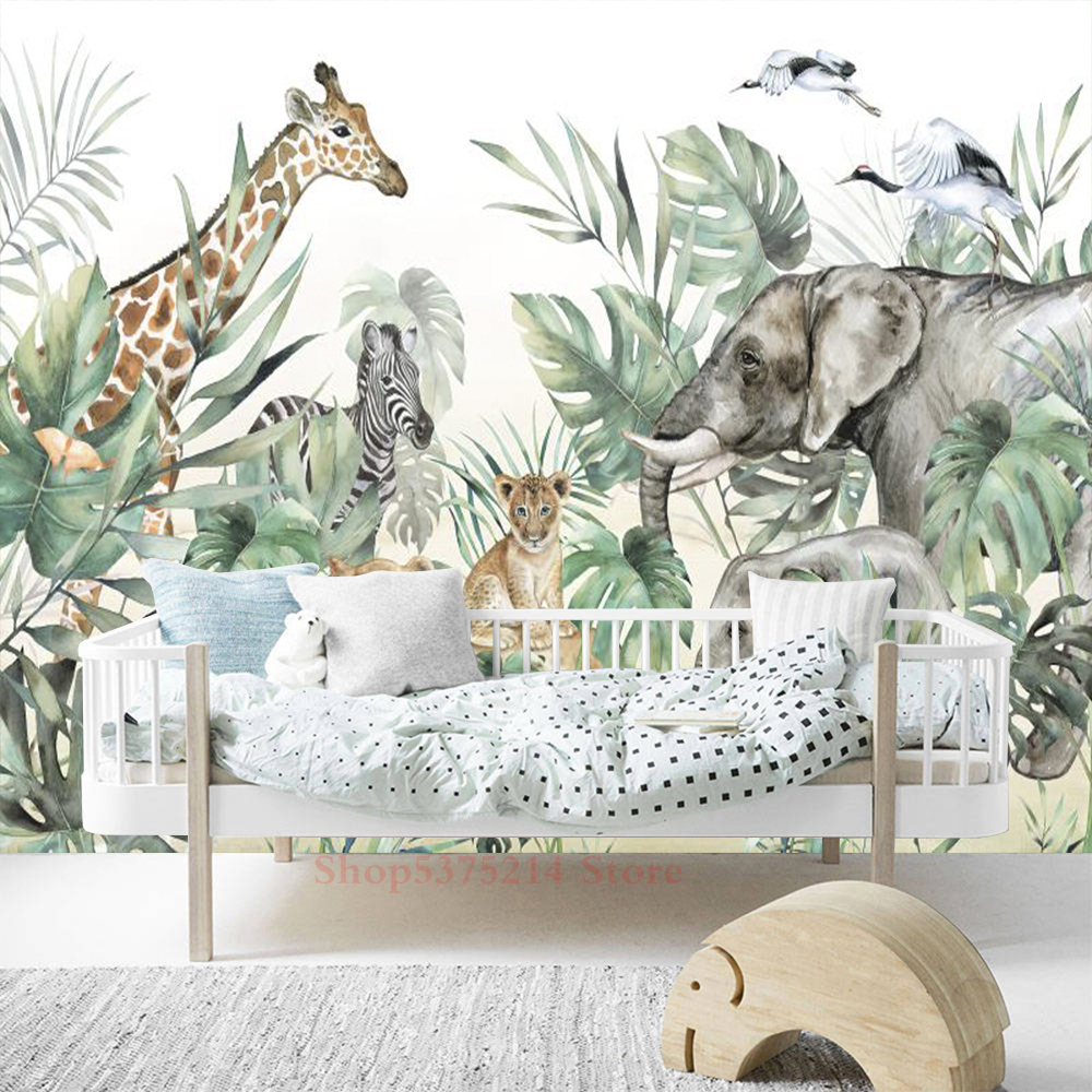 Baby Nursery Jungle Wallpaper - Baby Kids Room Decorative Wallpaper Jungle
