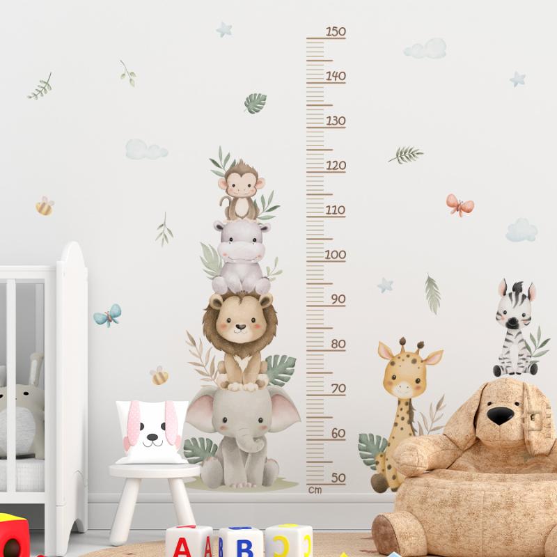 Children's Growth Chart Sticke - Baby Nursery Jungle Wallpaper บทวิจารณ์และราคา