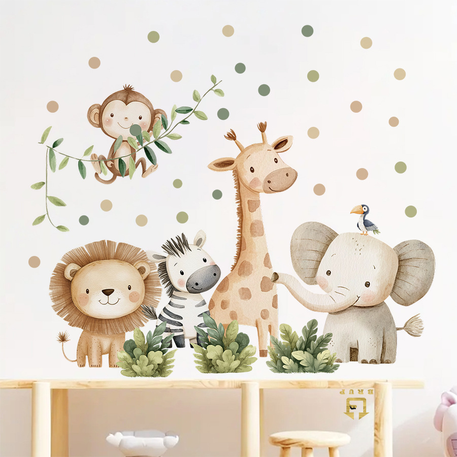 Boho Forest Animals Wall Stick - Baby Nursery Modern บทวิจารณ์และราคา