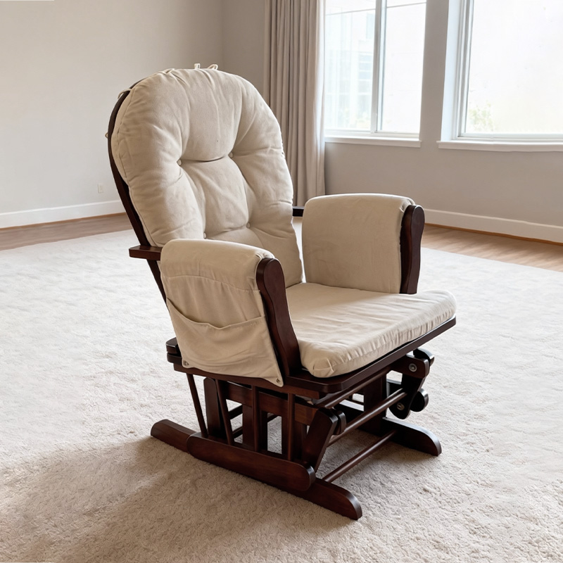Modern Wood Glider Cushion Mat - Baby Nursery Glider Chair บทวิจารณ์และราคา