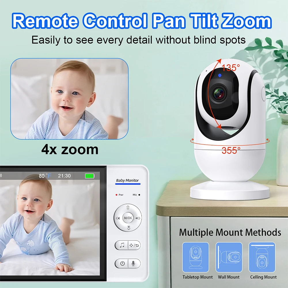 7.0'' Video Baby Monitor 720P  - Wearable Baby Monitor บทวิจารณ์และราคา