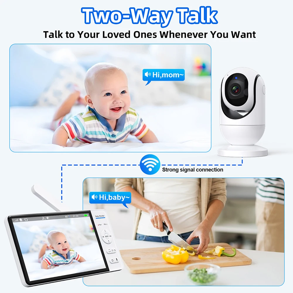 7.0'' Video Baby Monitor 720P  - Wearable Baby Monitor บทวิจารณ์และราคา
