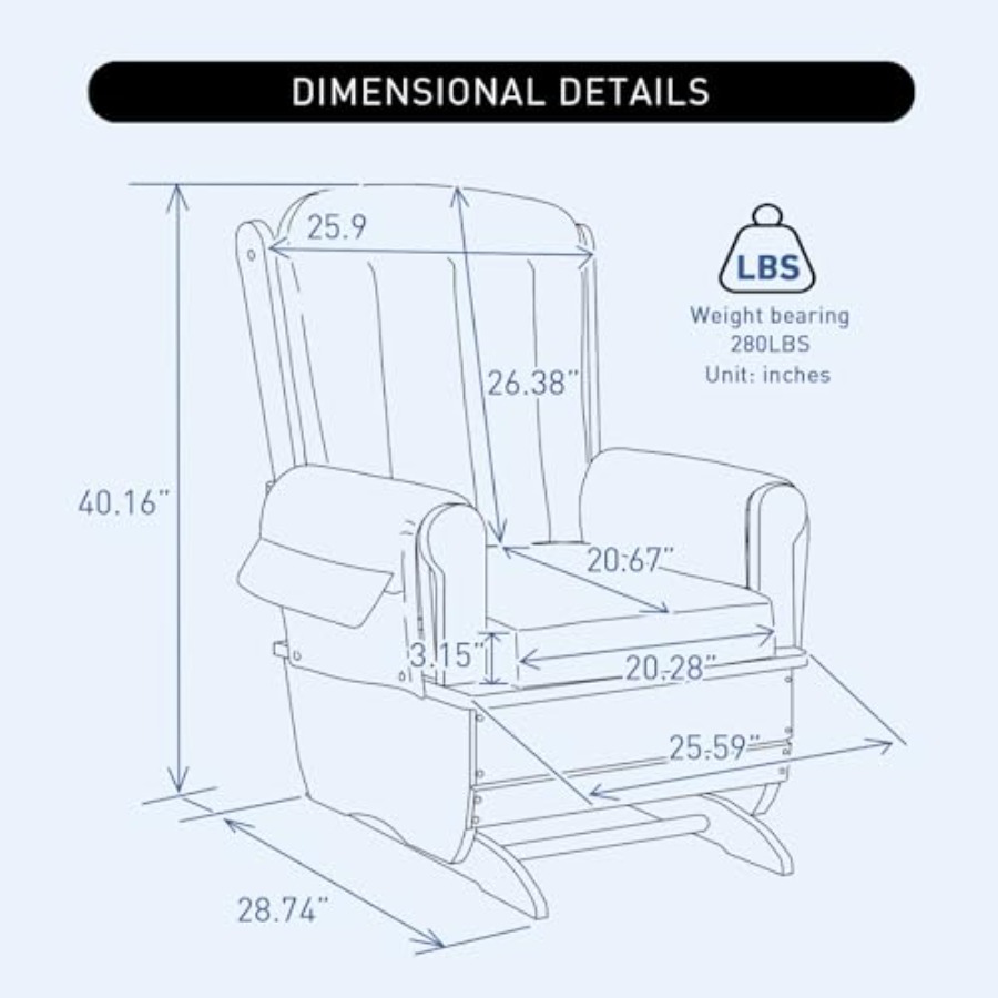 SafeRocker Standard Glider Roc - Baby Nursery Glider Chair บทวิจารณ์และราคา