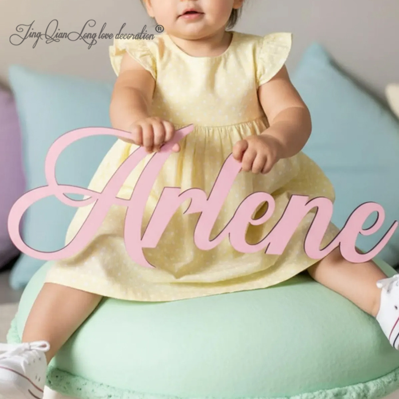 Custom Wooden Name Sign Baby N - Baby Nursery Modern บทวิจารณ์และราคา
