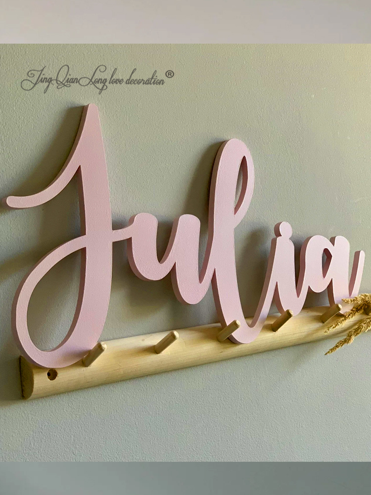 Custom Wooden Name Sign Baby N - Baby Nursery Modern บทวิจารณ์และราคา
