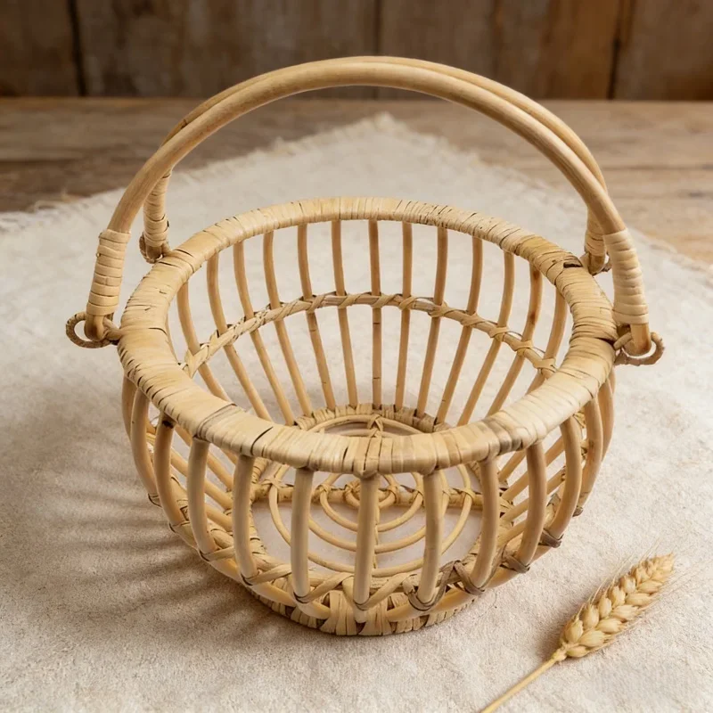 Infant Posing Bed Retro Rattan - Baby Nursery Chair บทวิจารณ์และราคา