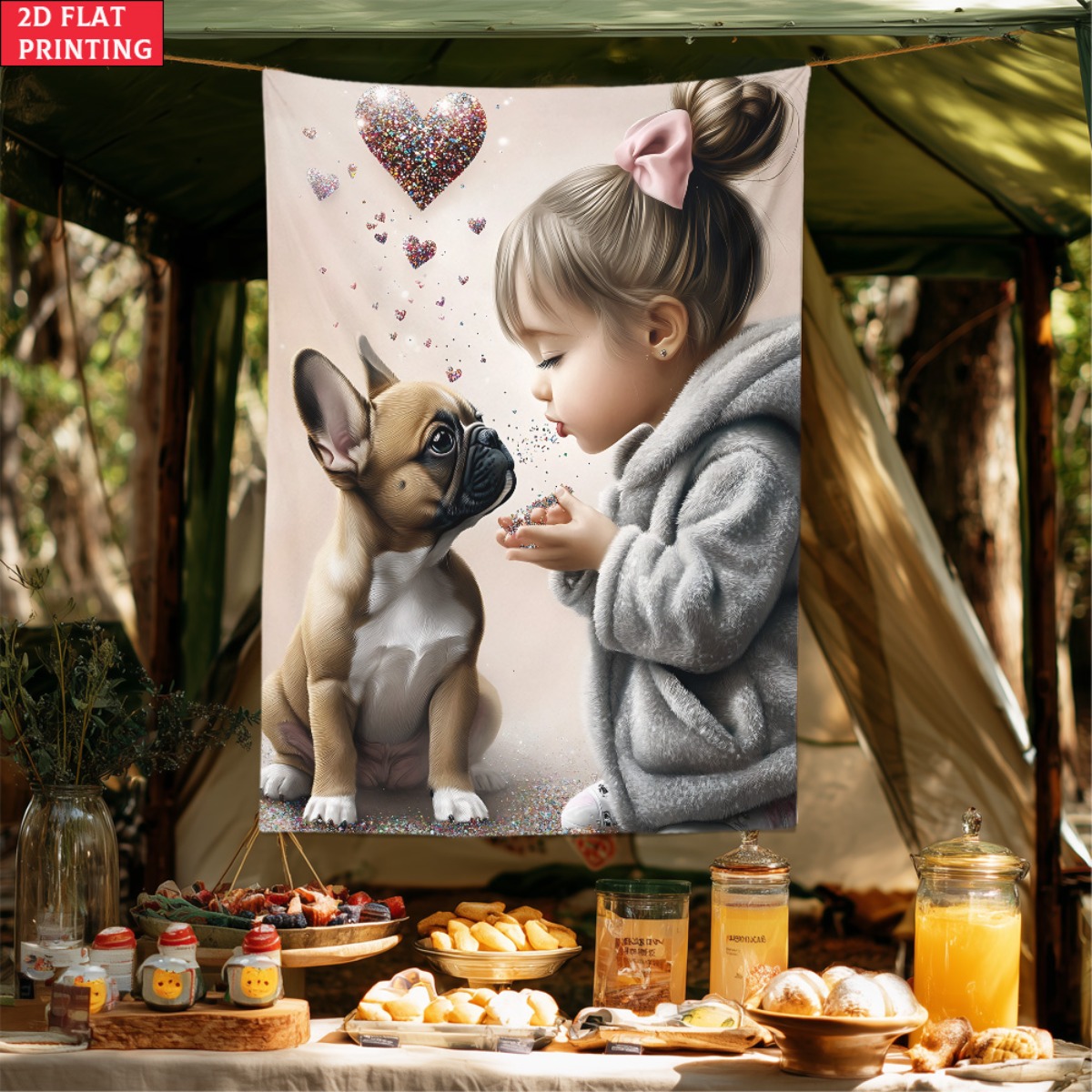 Girl with french bulldog puppy - Baby Nursery Modern บทวิจารณ์และราคา