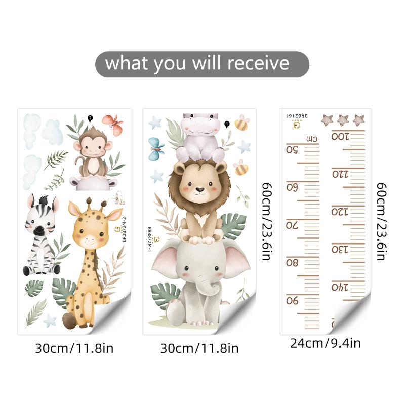 Children's Growth Chart Sticke - Baby Nursery Jungle Wallpaper บทวิจารณ์และราคา