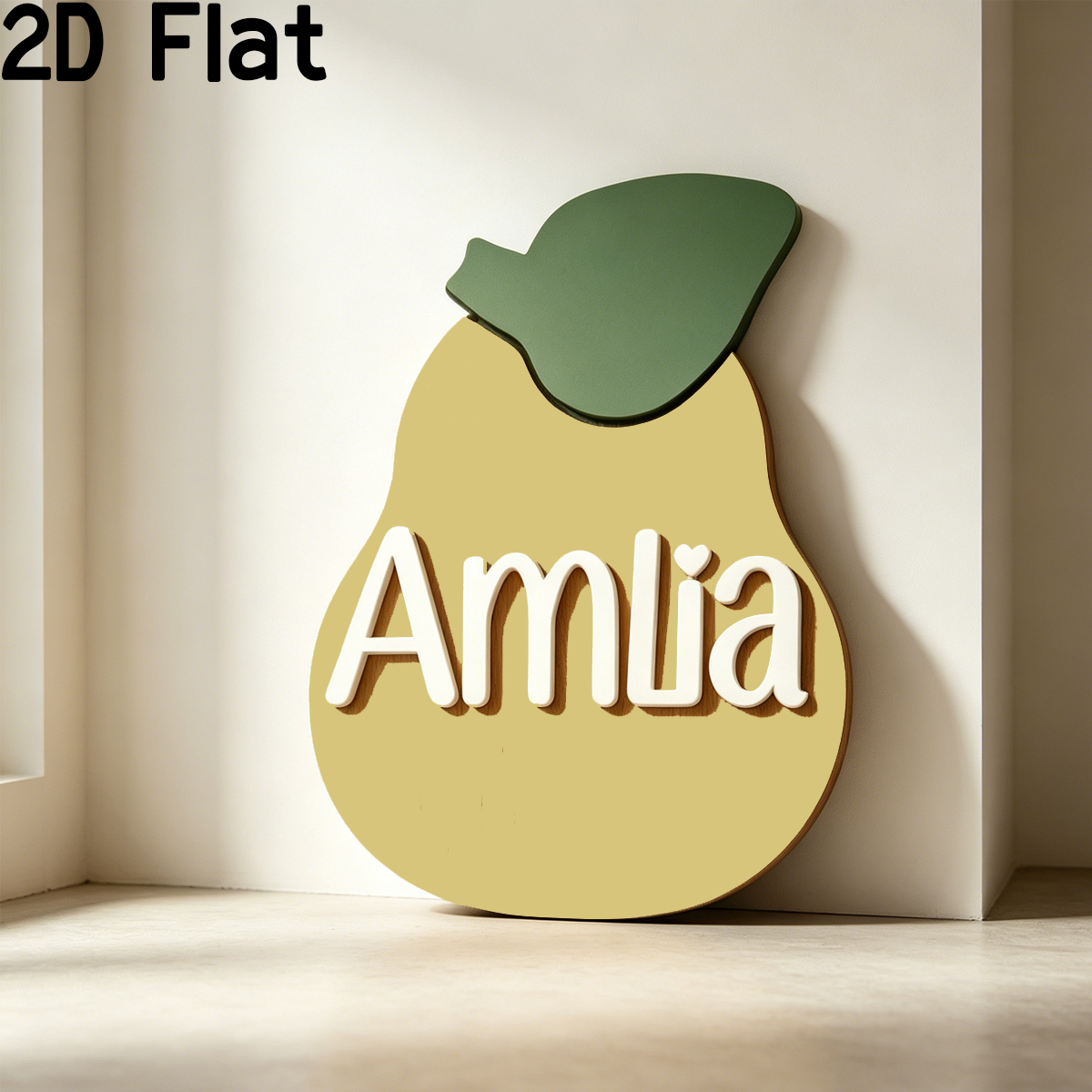 1Pc Custom Yellow Pear Wooden  - Baby Nursery Yellow Walls บทวิจารณ์และราคา