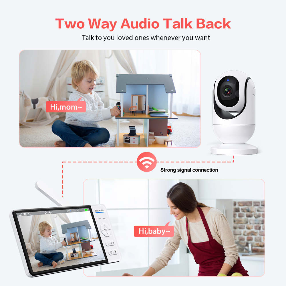 Video Baby Monitor 7'' 1080P H - Wearable Baby Monitor บทวิจารณ์และราคา