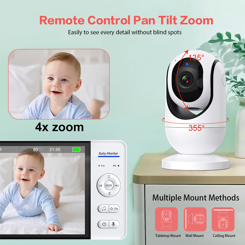 Video Baby Monitor 7'' 1080P H - Wearable Baby Monitor บทวิจารณ์และราคา