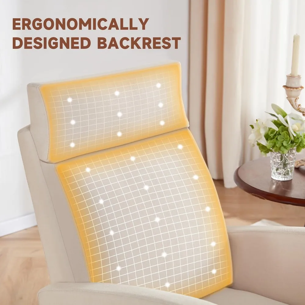 High-Back Nursery Rocking Chai - Baby Nursery Glider Chair บทวิจารณ์และราคา