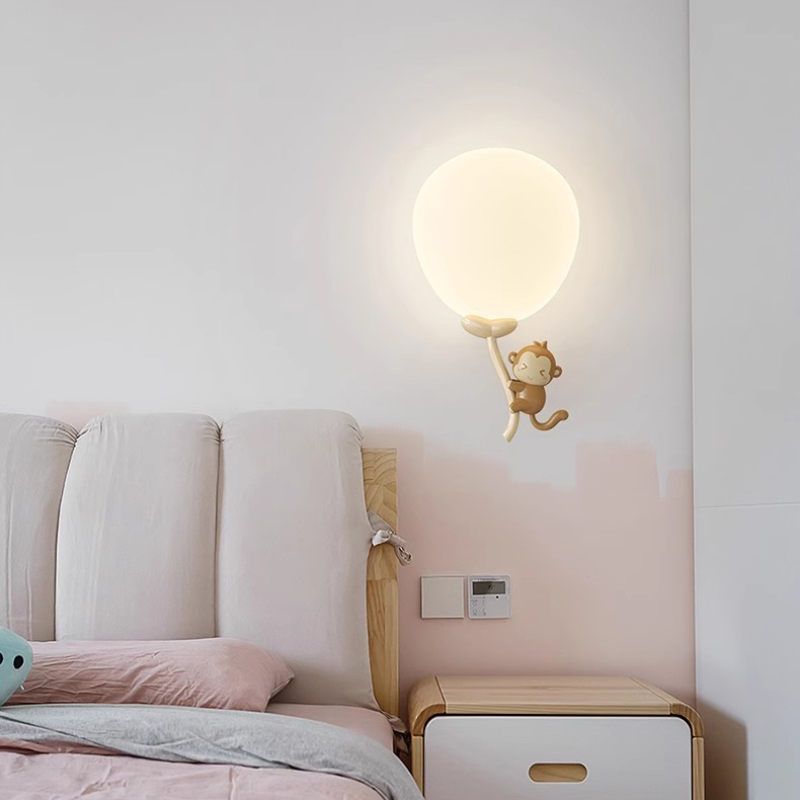 Cute Balloon Monkey Bear Lamp  - Baby Nursery Knobs บทวิจารณ์และราคา