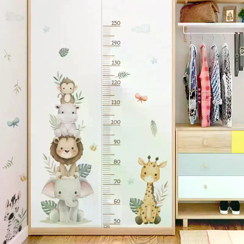 Children's Growth Chart Sticke - Baby Nursery Jungle Wallpaper บทวิจารณ์และราคา