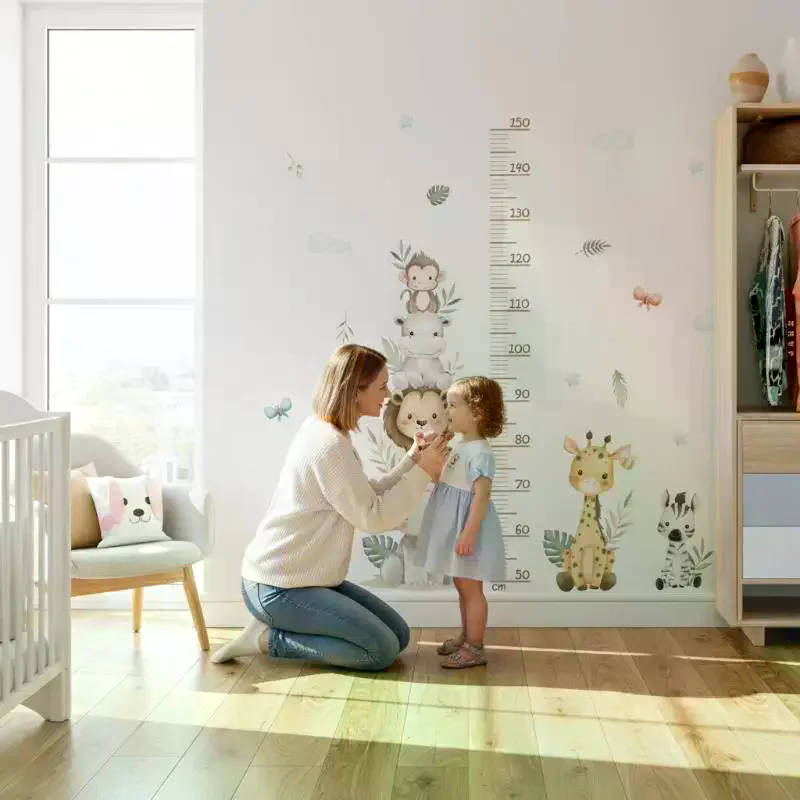 Children's Growth Chart Sticke - Baby Nursery Jungle Wallpaper บทวิจารณ์และราคา