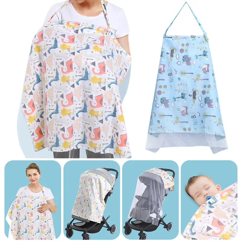 100% Cotton Baby Feeding Nursi - Nursing Cover Breastfeeding บทวิจารณ์และราคา