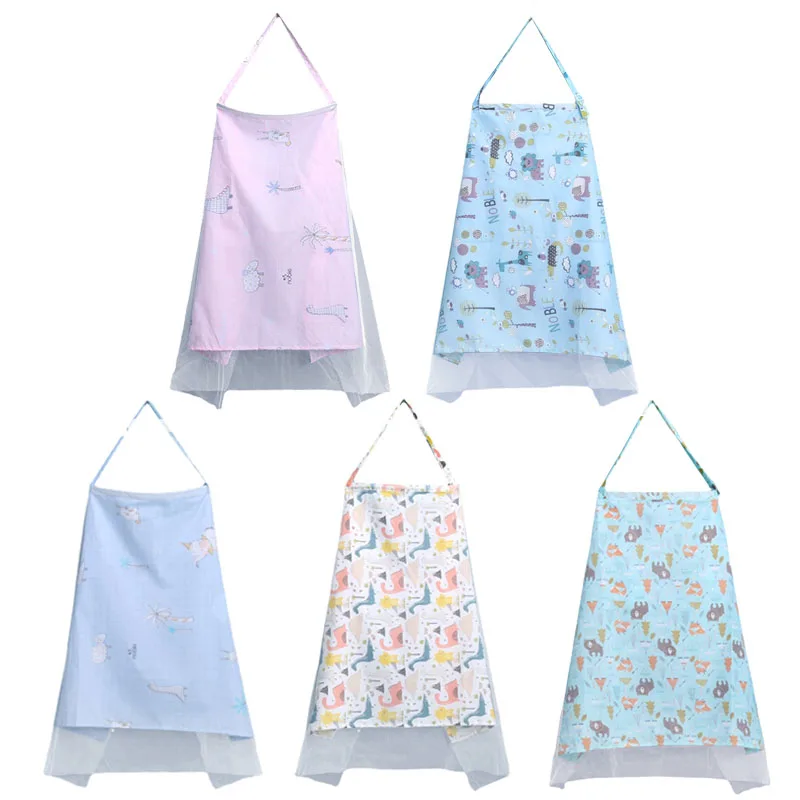 100% Cotton Baby Feeding Nursi - Nursing Cover Breastfeeding บทวิจารณ์และราคา
