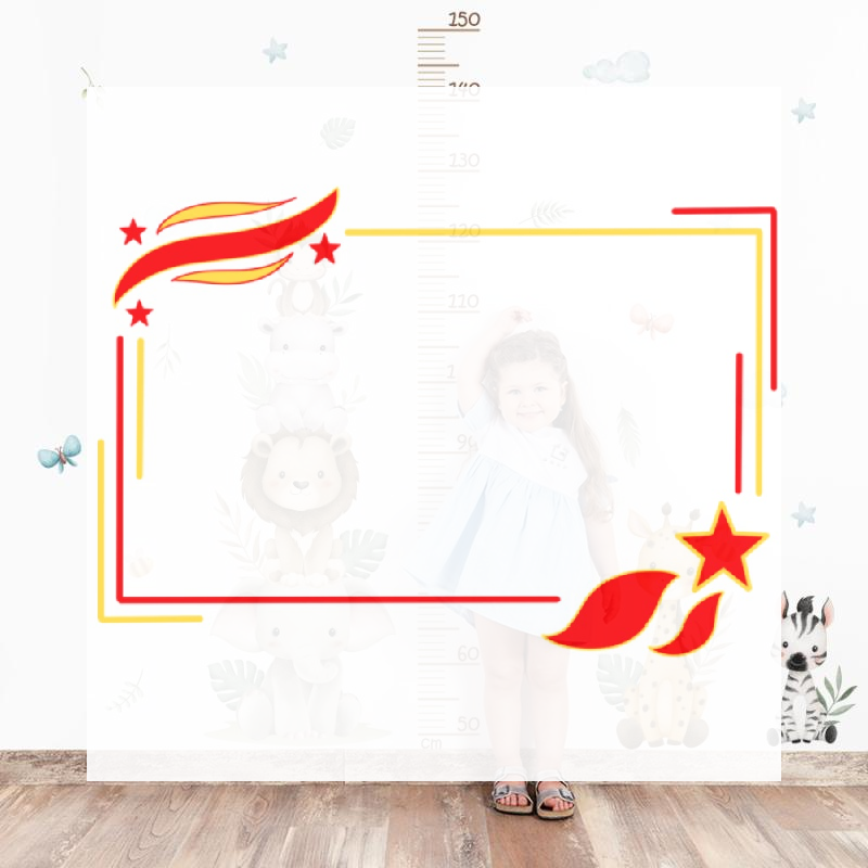 Children's Growth Chart Sticke - Baby Nursery Jungle Wallpaper บทวิจารณ์และราคา