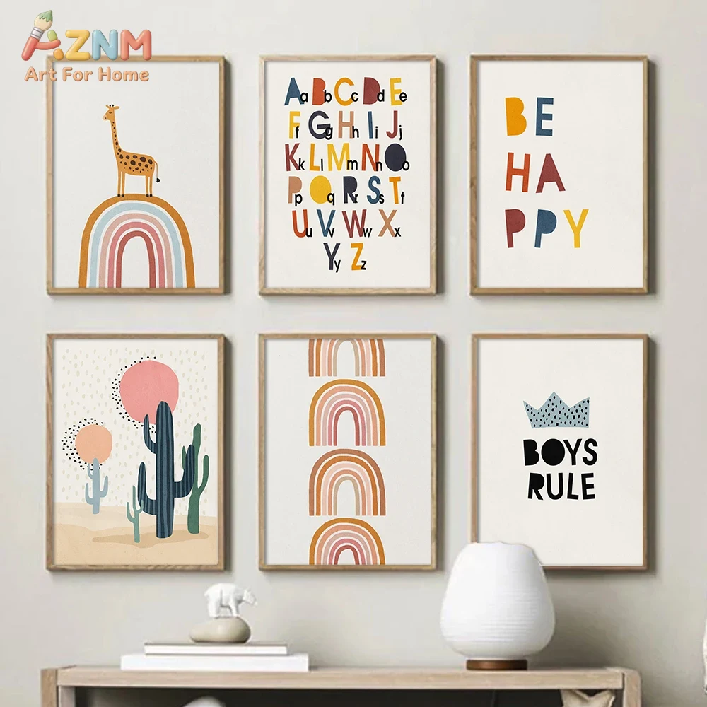 Rainbow Alphabet Poster Educat - Baby Nursery Products บทวิจารณ์และราคา