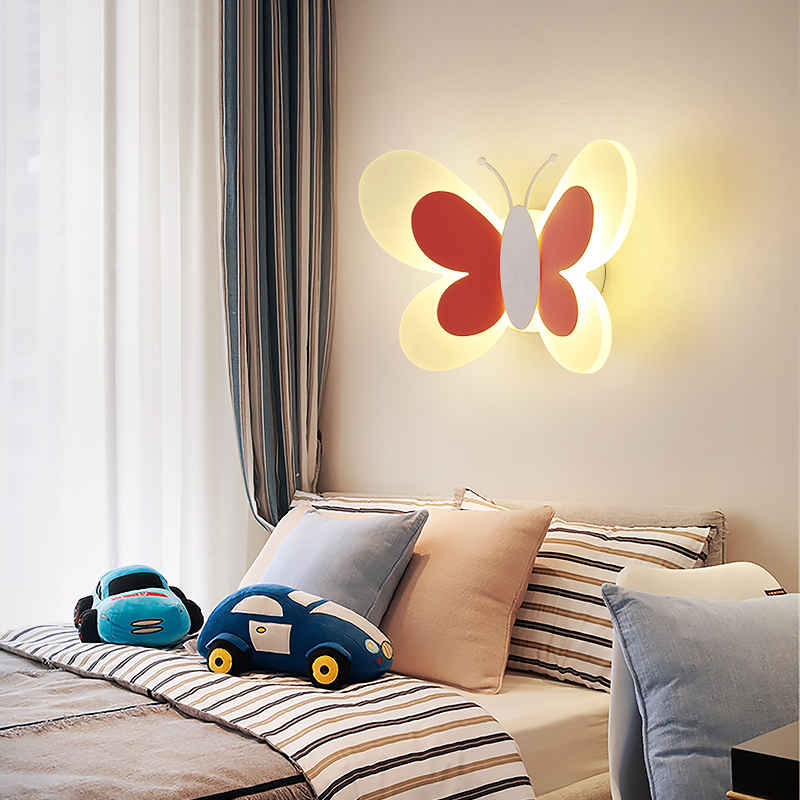Cartoon Cute Blue Pink Butterf - Baby Nursery Knobs บทวิจารณ์และราคา