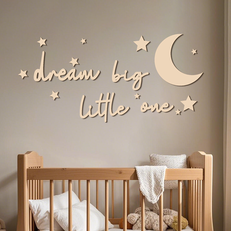 Dream Big Little One Wooden Si - Baby Nursery Modern บทวิจารณ์และราคา