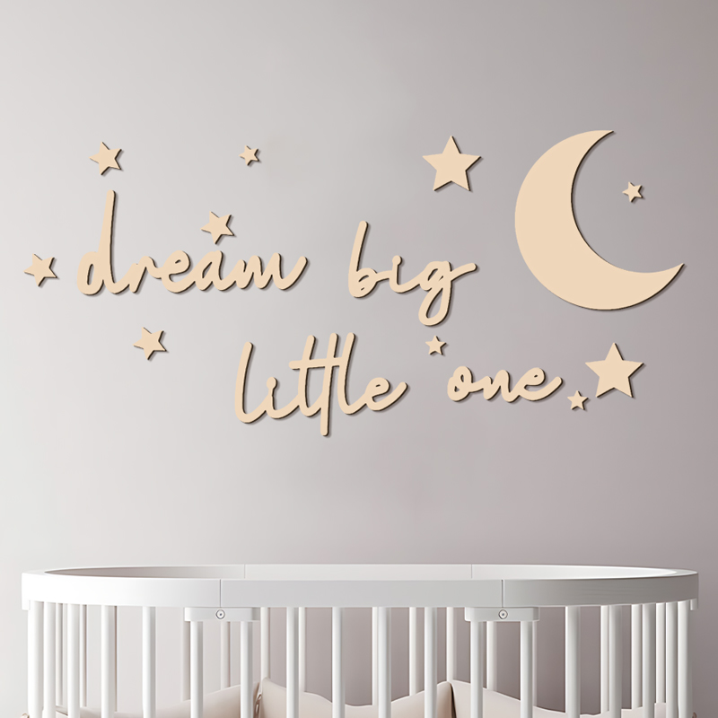 Dream Big Little One Wooden Si - Baby Nursery Modern บทวิจารณ์และราคา
