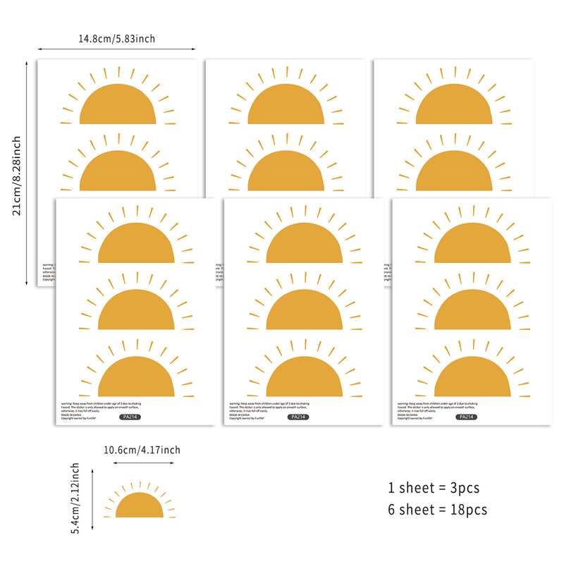 Boho Yellow Orange Half Sun Wa - Baby Nursery Yellow Walls บทวิจารณ์และราคา