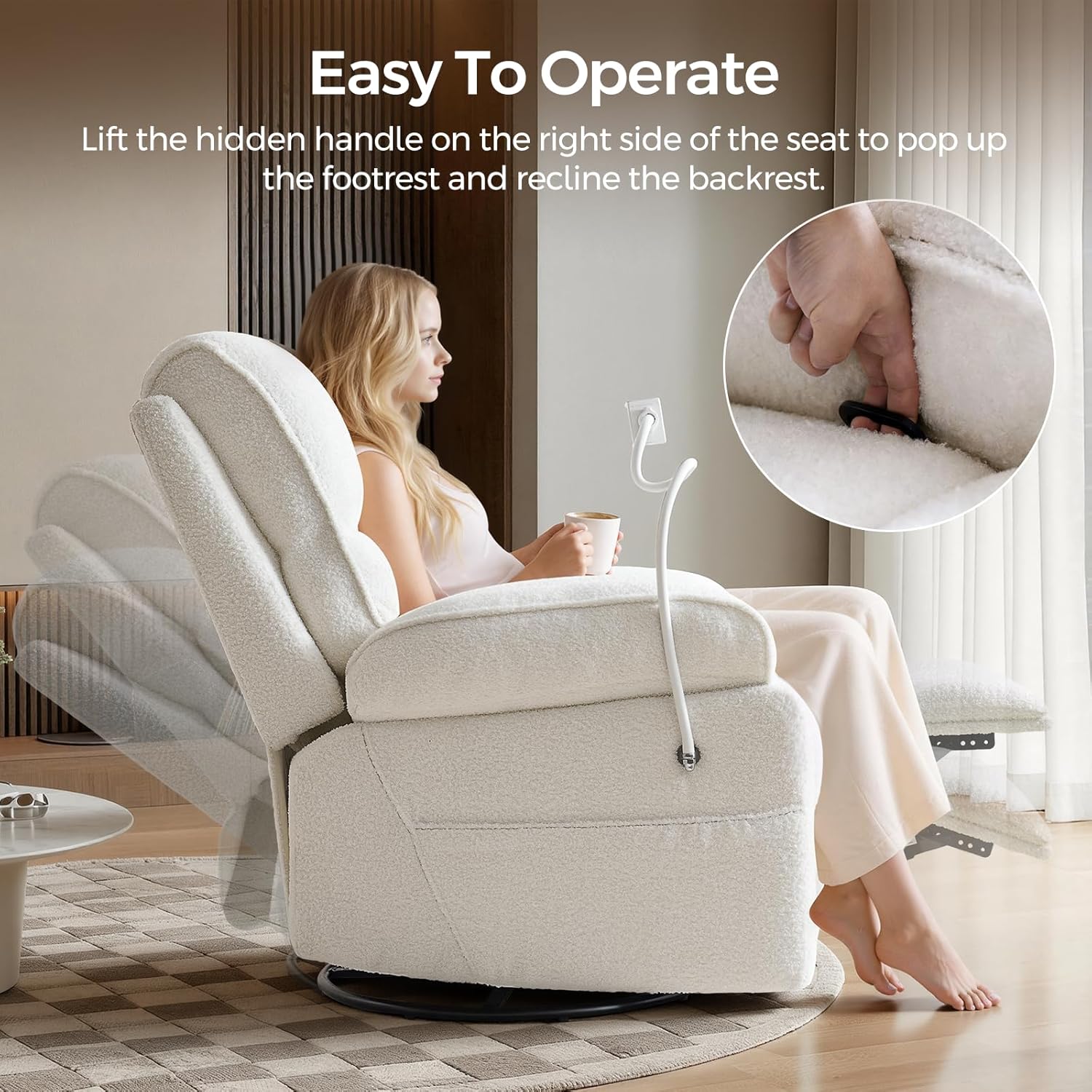 360° Swivel Rocker Recliner Nu - Baby Nursery Glider Chair บทวิจารณ์และราคา