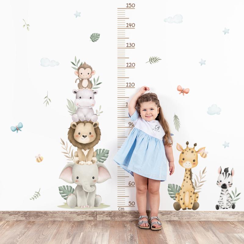 Children's Growth Chart Sticke - Baby Nursery Jungle Wallpaper บทวิจารณ์และราคา