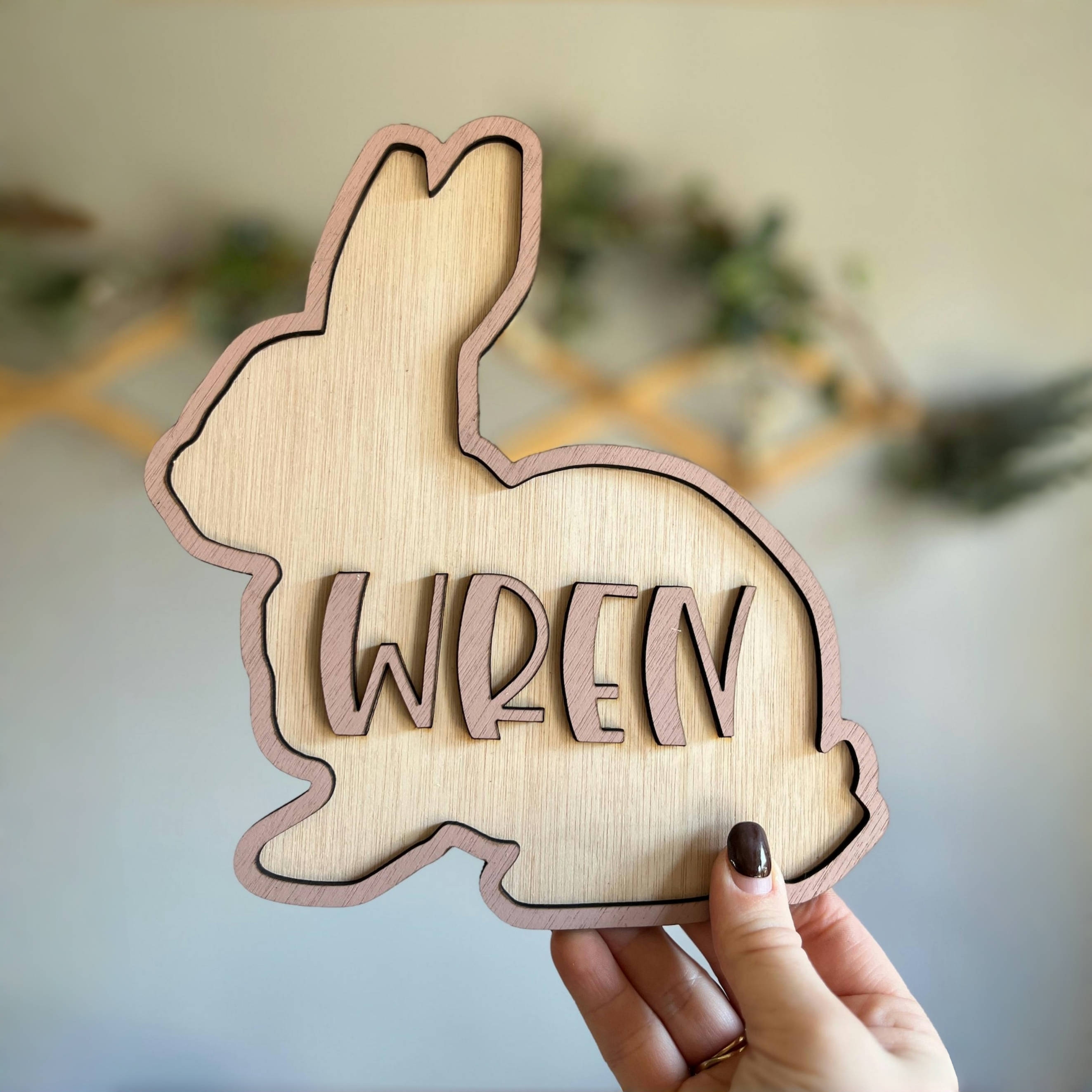Personalized Bunny Name Wooden - Baby Nursery Products บทวิจารณ์และราคา