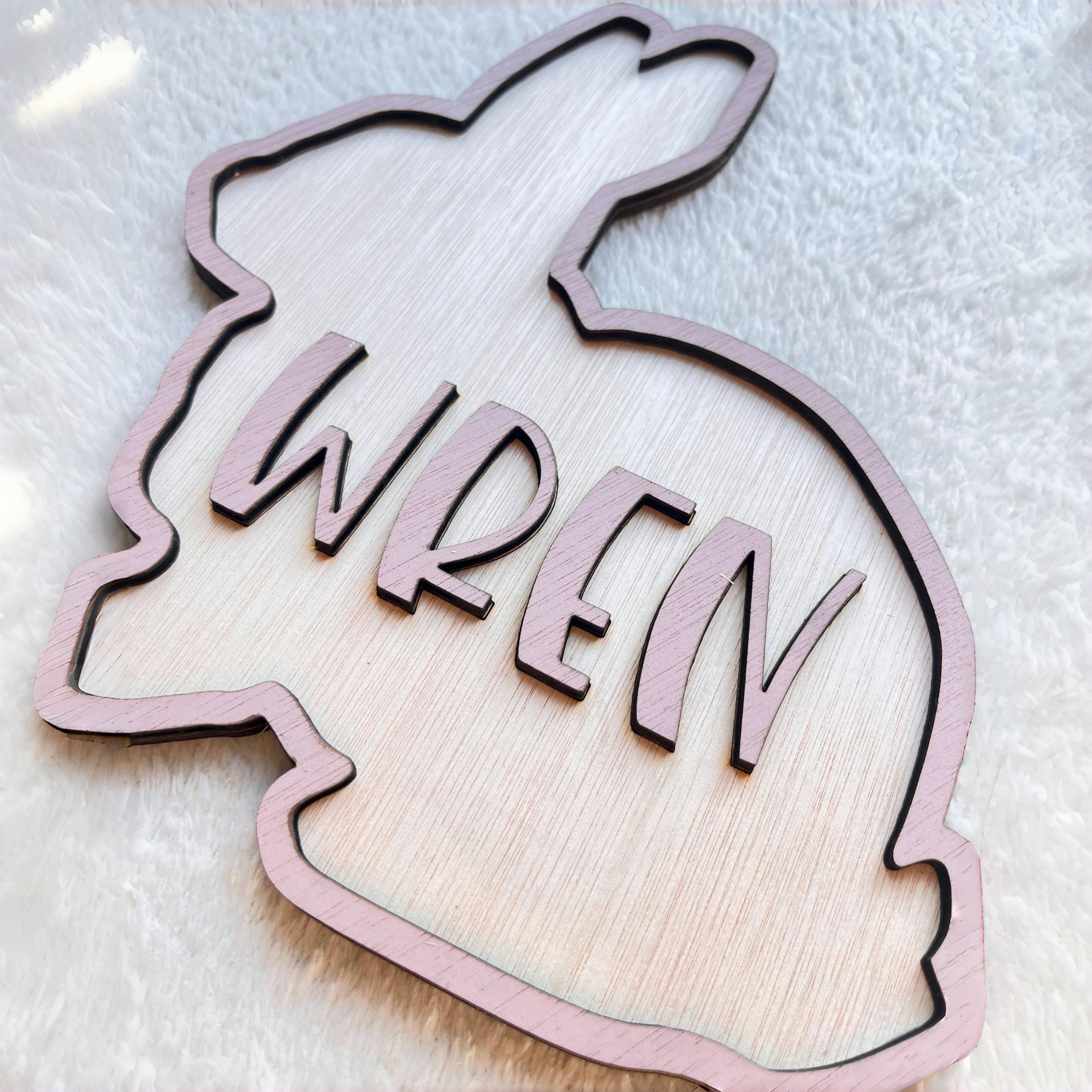 Personalized Bunny Name Wooden - Baby Nursery Products บทวิจารณ์และราคา
