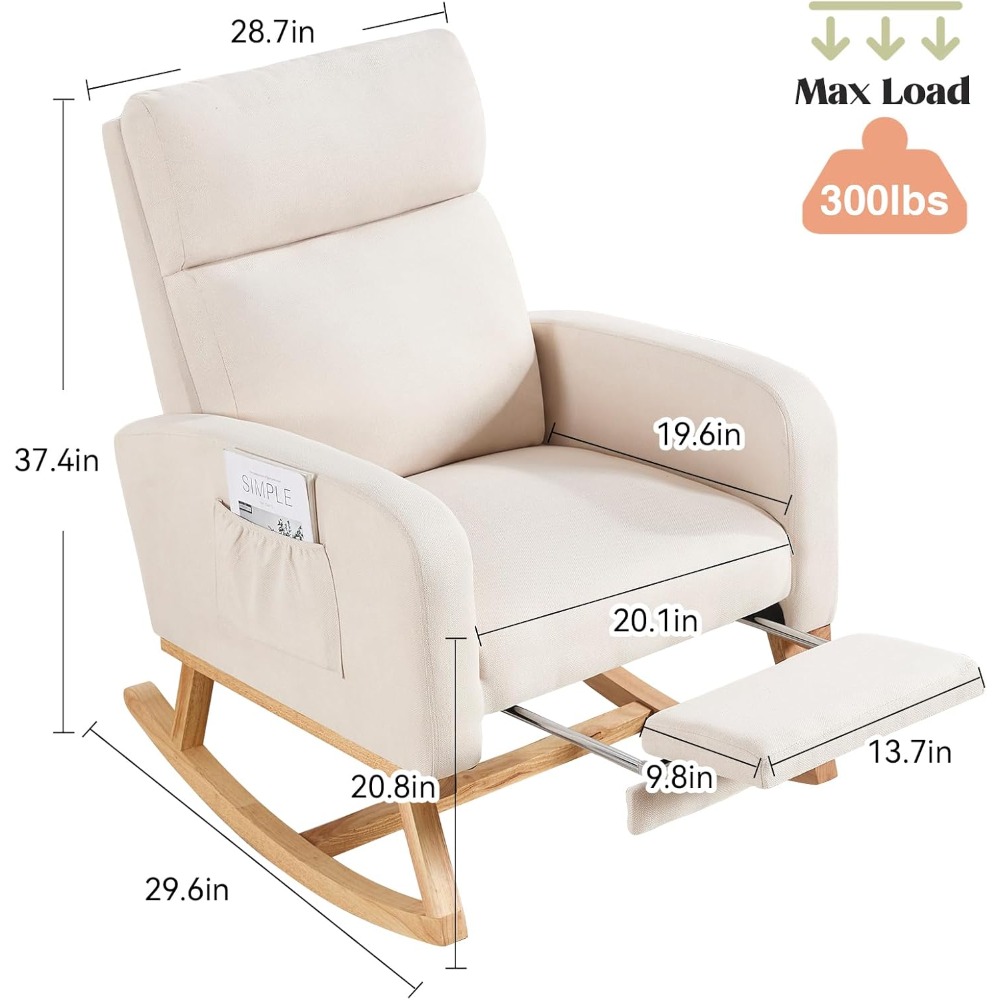 Nursing Glider Rocking Chair W - Baby Nursery Glider Chair บทวิจารณ์และราคา