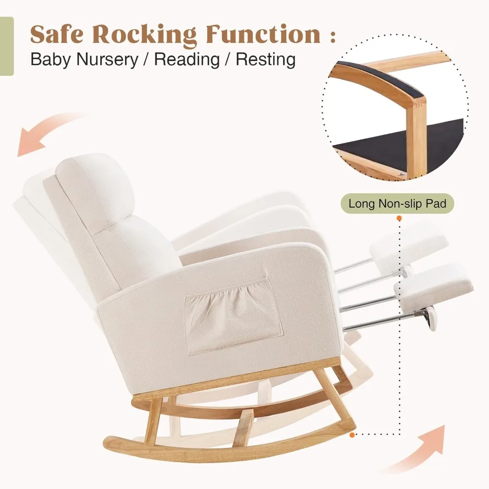 Nursing Glider Rocking Chair W - Baby Nursery Glider Chair บทวิจารณ์และราคา