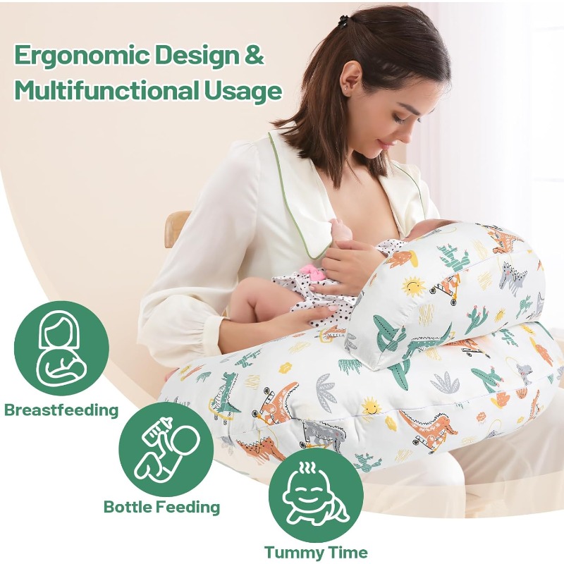 Nursing Pillow with Animal Pri - Nursing Cover Breastfeeding บทวิจารณ์และราคา