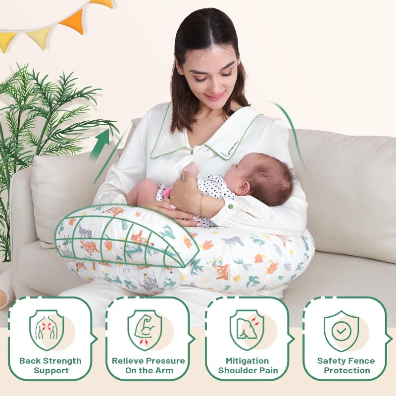 Nursing Pillow with Animal Pri - Nursing Cover Breastfeeding บทวิจารณ์และราคา