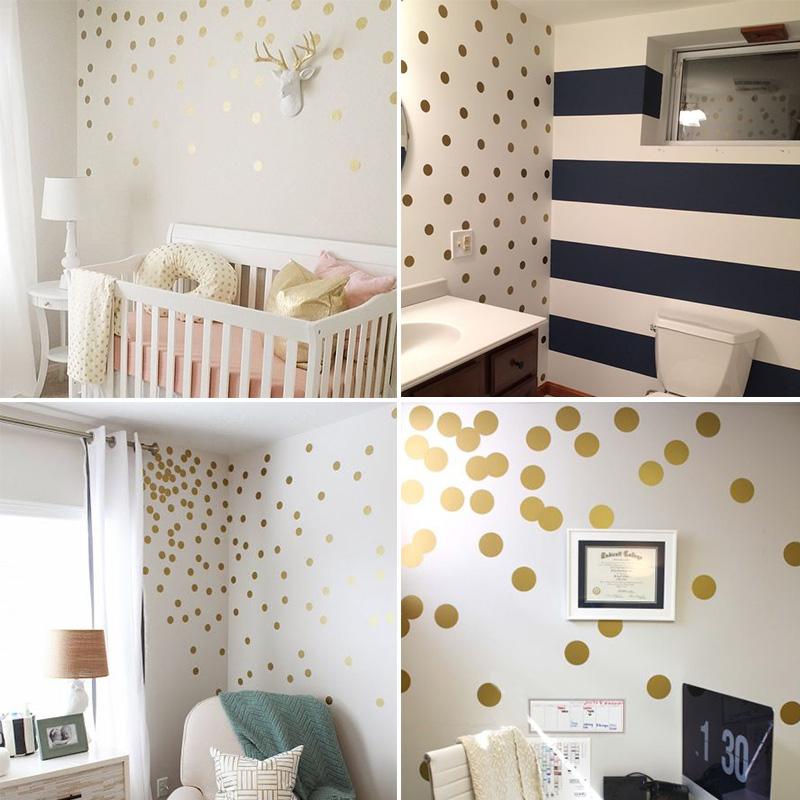 Shiny Rose Yellow Polka Dots W - Baby Nursery Yellow Walls บทวิจารณ์และราคา