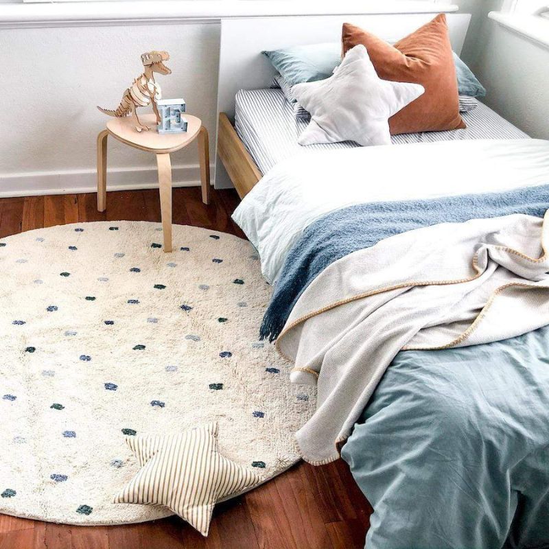 Dot Fluffy Carpet Living Room  - Baby Nursery Modern บทวิจารณ์และราคา