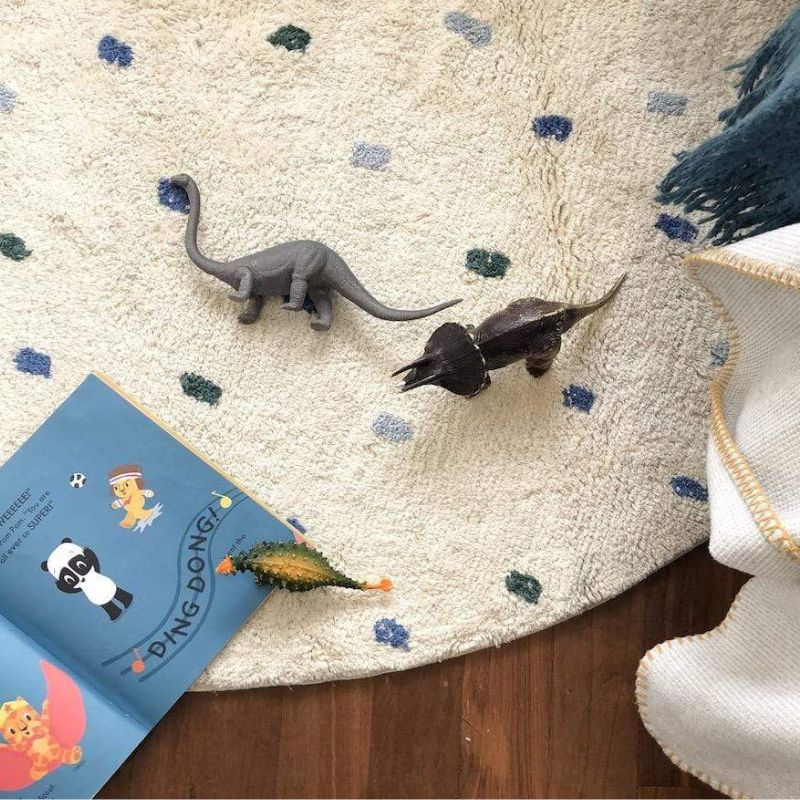 Dot Fluffy Carpet Living Room  - Baby Nursery Modern บทวิจารณ์และราคา