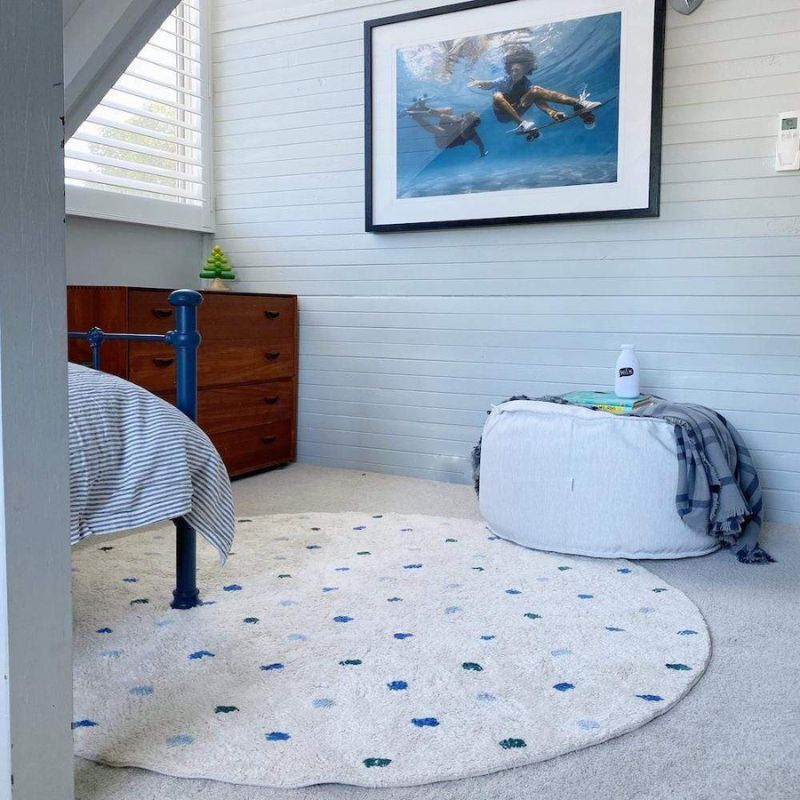 Dot Fluffy Carpet Living Room  - Baby Nursery Modern บทวิจารณ์และราคา