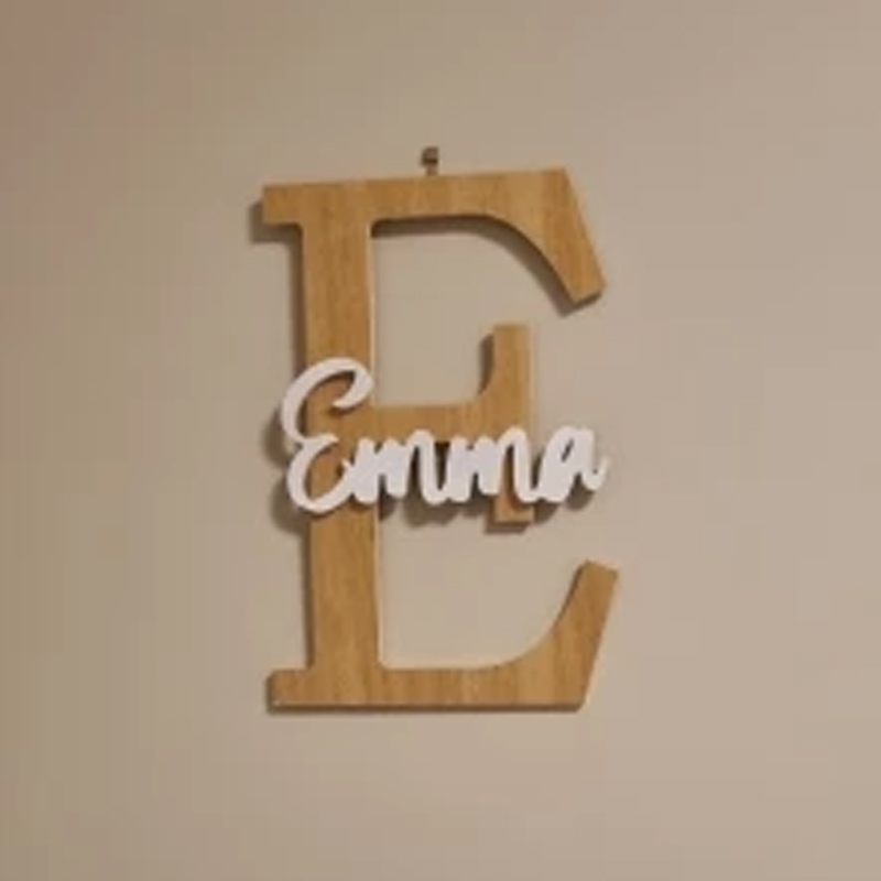 Custom Wooden Name Sign  Baby  - Baby Nursery Modern บทวิจารณ์และราคา
