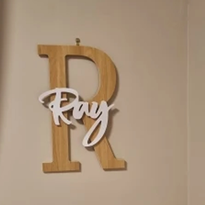 Custom Wooden Name Sign  Baby  - Baby Nursery Modern บทวิจารณ์และราคา