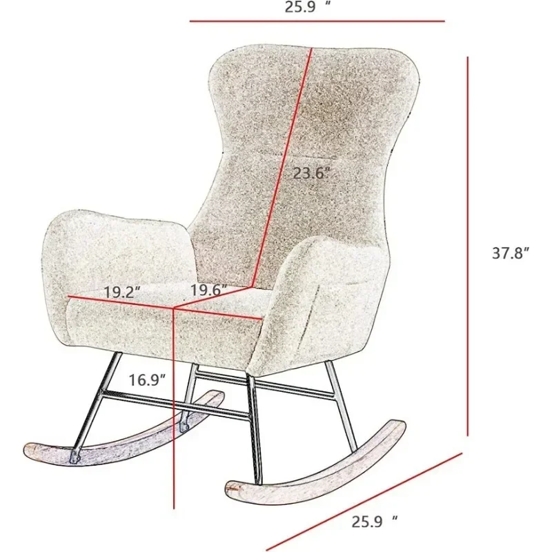 Hansones Rocking Chair Nursery - Baby Nursery Glider Chair บทวิจารณ์และราคา