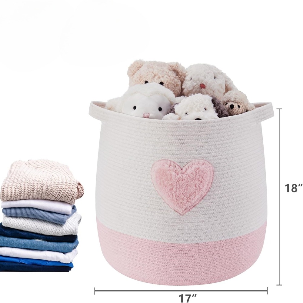 Pink Laundry Basket Hamper for - Baby Nursery Modern บทวิจารณ์และราคา