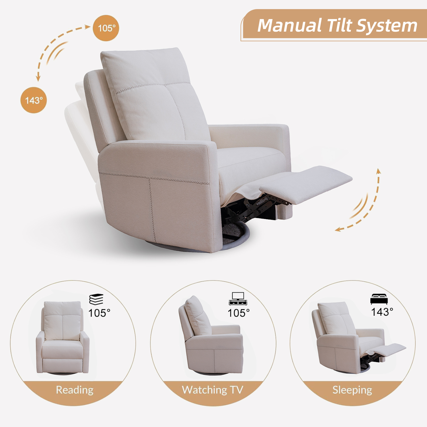 Swivel Glider Recliner Chair M - Baby Nursery Glider Chair บทวิจารณ์และราคา