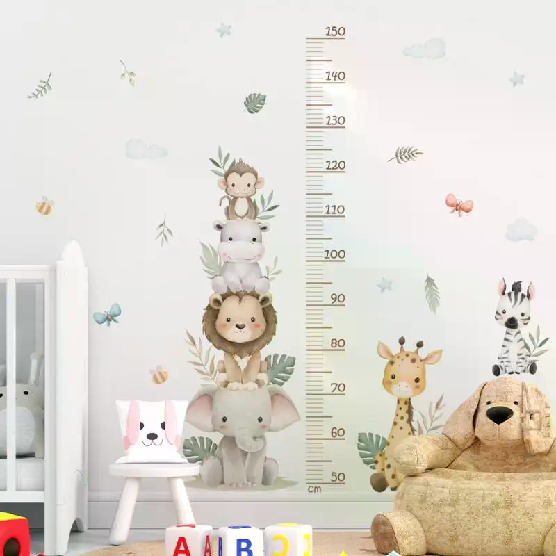 Children's Growth Chart Sticke - Baby Nursery Jungle Wallpaper บทวิจารณ์และราคา
