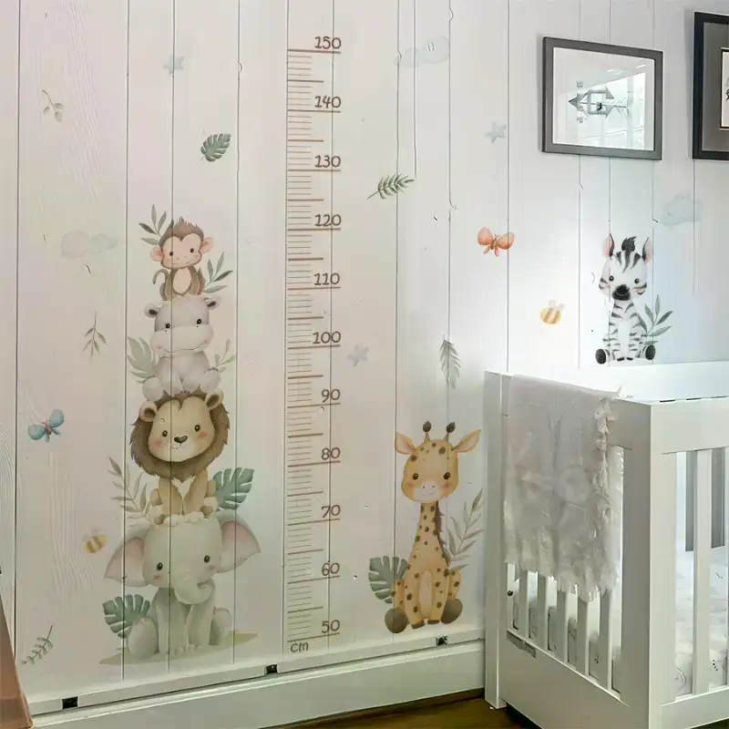 Children's Growth Chart Sticke - Baby Nursery Jungle Wallpaper บทวิจารณ์และราคา