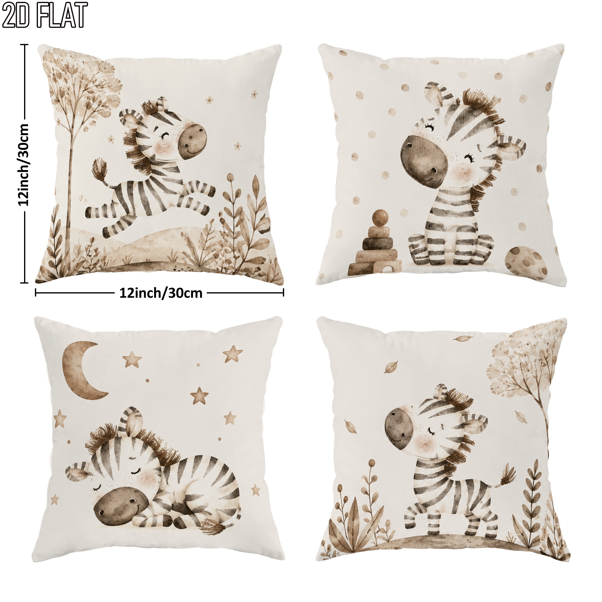 Cute Zebra Nursery Pillowcase  - Baby Nursery Chair บทวิจารณ์และราคา