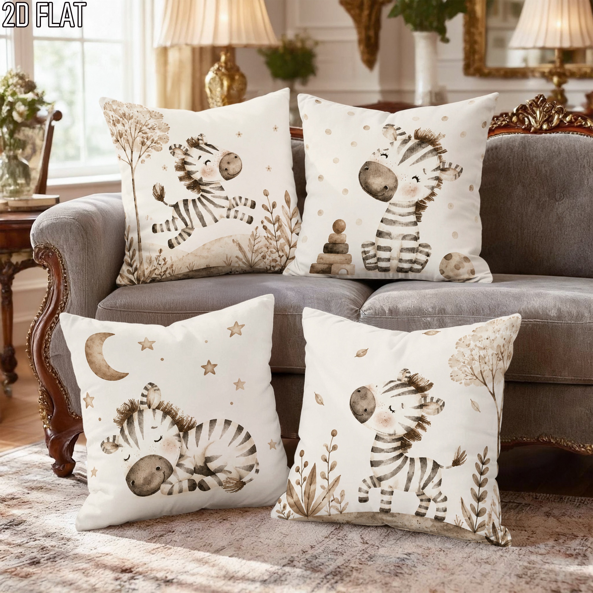 Cute Zebra Nursery Pillowcase  - Baby Nursery Chair บทวิจารณ์และราคา