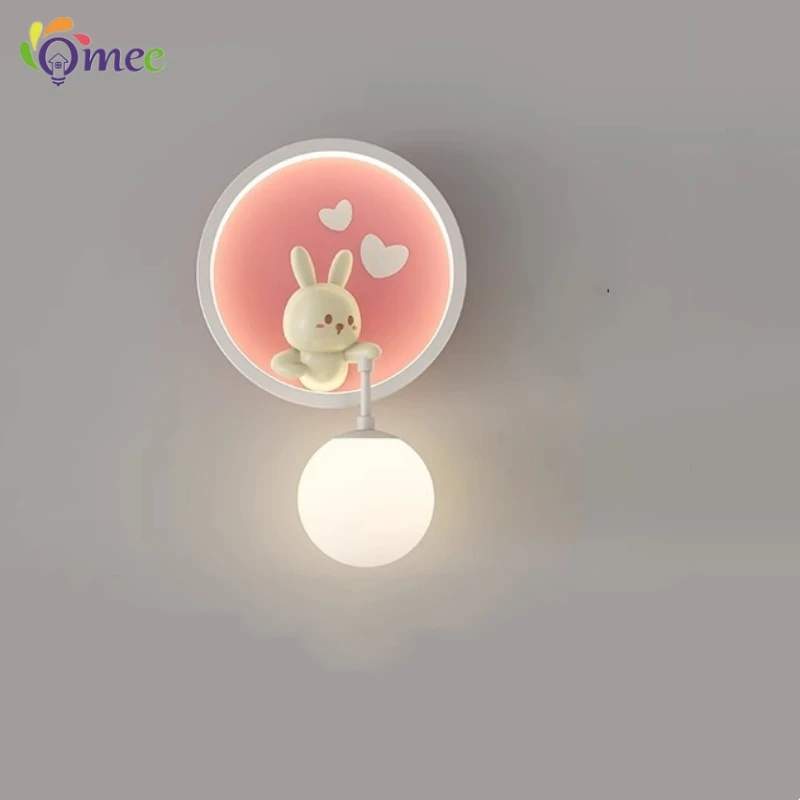 Cute Girl Wall Lamps LED Pink  - Baby Nursery Yellow Walls บทวิจารณ์และราคา