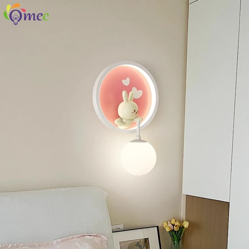 Cute Girl Wall Lamps LED Pink  - Baby Nursery Yellow Walls บทวิจารณ์และราคา